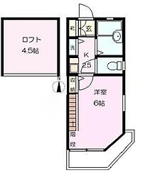 東京メトロ丸ノ内線 中野新橋駅 徒歩7分の賃貸アパート 1階1Kの間取り