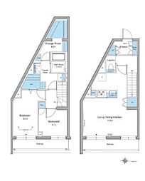 京王井の頭線 西永福駅 徒歩4分の賃貸マンション 1階2SLDKの間取り