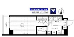 東京メトロ丸ノ内線 中野新橋駅 徒歩6分の賃貸マンション 7階1Kの間取り