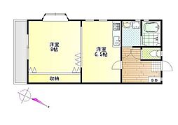 東京メトロ丸ノ内線 南阿佐ケ谷駅 徒歩11分の賃貸アパート 1階1DKの間取り
