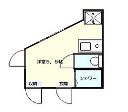 東京メトロ丸ノ内線 東高円寺駅 徒歩9分の賃貸アパート 1階ワンルームの間取り