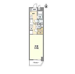 JR中央線 高円寺駅 徒歩11分の賃貸マンション 5階1Kの間取り