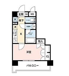 東京メトロ丸ノ内線 新高円寺駅 徒歩7分の賃貸マンション 4階1Kの間取り