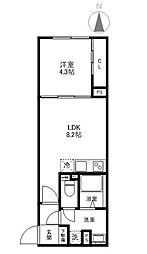 東京メトロ丸ノ内線 荻窪駅 徒歩12分の賃貸マンション 5階1LDKの間取り