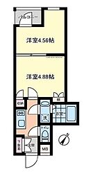 東京メトロ丸ノ内線 荻窪駅 徒歩18分の賃貸マンション 2階2Kの間取り