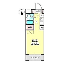 東京メトロ丸ノ内線 東高円寺駅 徒歩7分の賃貸マンション 1階ワンルームの間取り