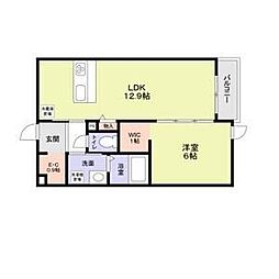 西武新宿線 野方駅 徒歩4分の賃貸アパート 3階1LDKの間取り