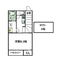 JR中央線 中野駅 徒歩10分の賃貸アパート 2階1Kの間取り