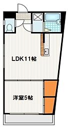 JR中央線 西荻窪駅 徒歩4分の賃貸マンション 2階1LDKの間取り