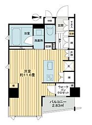 JR中央線 三鷹駅 徒歩13分の賃貸マンション 3階ワンルームの間取り