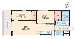 西武新宿線 上井草駅 徒歩4分の賃貸マンション 3階2LDKの間取り