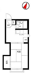 JR中央線 阿佐ケ谷駅 徒歩13分の賃貸アパート 1階1Kの間取り