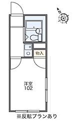 レオパレスハーモニーハイツ荻窪 1Kの間取図画像