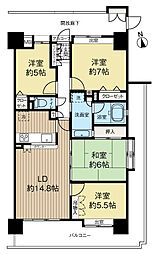 ダイアパレス福田町ステーションガーデン 1111 4LDKの間取り
