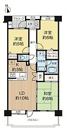 ダイアパレス鶴ケ谷中央 3LDKの間取図画像