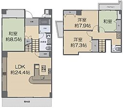 アーサヒルズE棟 4LDKの間取図画像