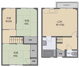 松が丘住宅12号棟 3LDKの間取図画像