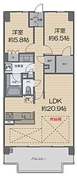 クレヴィアシティ西神中央 2LDKの間取図画像