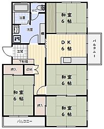 伊川谷住宅7号 4DKの間取図画像
