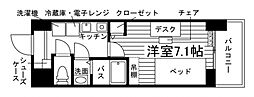 (仮称)学生会館 Uni Emeal 新潟寄居町[食事付き] 1Kの間取図画像