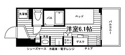 学生会館キャンパステラス新宿百人町 ワンルームの間取図画像