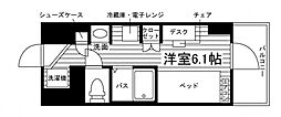 学生会館キャンパステラス新宿百人町 ワンルームの間取図画像
