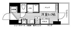 学生会館キャンパステラス新宿百人町 ワンルームの間取図画像