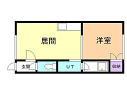 第2ハイツあおき 1LDKの間取図画像