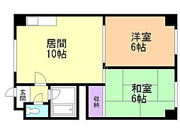 田母神コーポ 2階/202