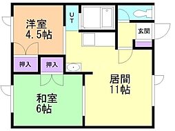 エステート春光 2LDKの間取図画像