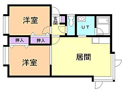 ぜるぶ 2LDKの間取図画像