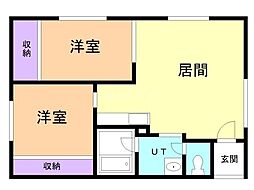 ブライトン 2LDKの間取図画像