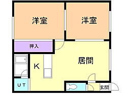 ワンダーハイツ98 2LDKの間取図画像