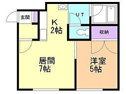 セピア5・1 1LDKの間取図画像