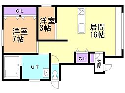 一棟二戸/与板 2階