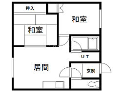 いずみハイツ 2LDKの間取図画像
