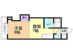 6・2ビル 1DKの間取図画像