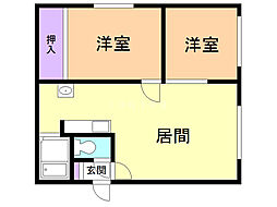 ゴールドクレスト 2LDKの間取図画像
