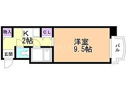 メゾン・ド・ノール 1Kの間取図画像