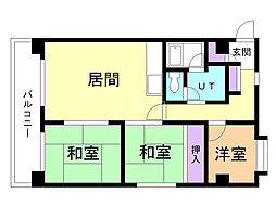 7条ビル7条レジデンス 3LDKの間取図画像