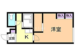 レオパレスサクセス 1Kの間取図画像
