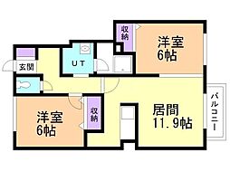 間取図画像 2LDK