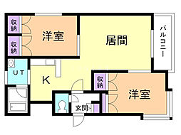 メルヘン 2LDKの間取図画像