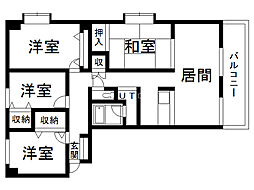 トーアパレス豊岡 4LDKの間取図画像