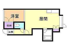 ロンシャン氷点 1DKの間取図画像