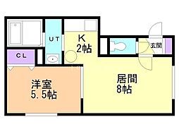 イブシェール 1LDKの間取図画像