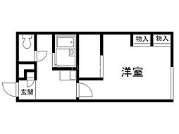 レオパレスM 1Kの間取図画像