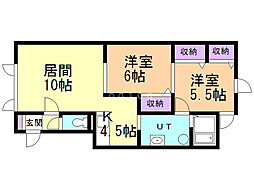 チェリー1・2 2LDKの間取図画像