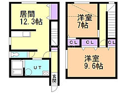 ハーモニー春光3 2LDKの間取図画像
