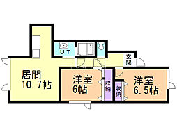 NKカムイ 2LDKの間取図画像